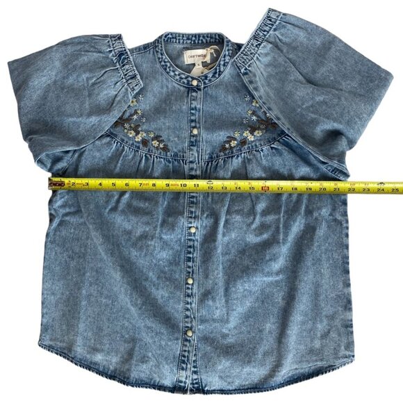 Driftwood embroidered denim top - Picture 8 of 13